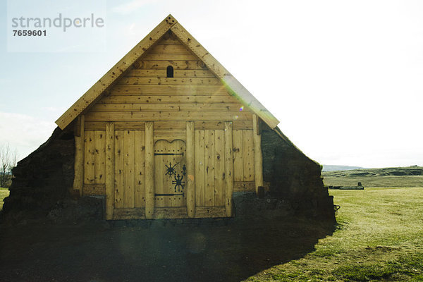 Kleines Holzhaus Skalholt  Island