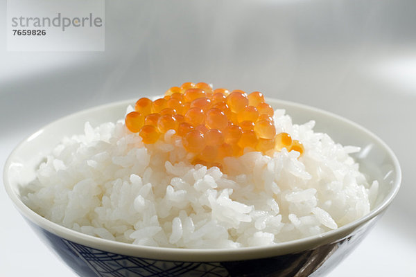 weiß  Reis  Reiskorn  Lachs