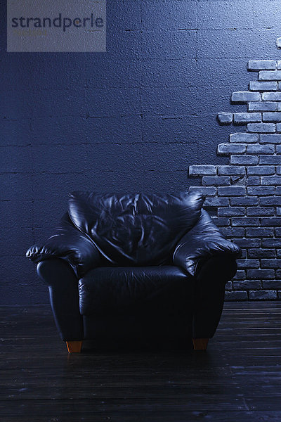 Couch  schwarz  Leder