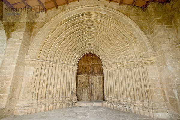 Portal  Sant Salvador Kloster  Horta de Sant Joan  Katalonien  Spanien  Europa