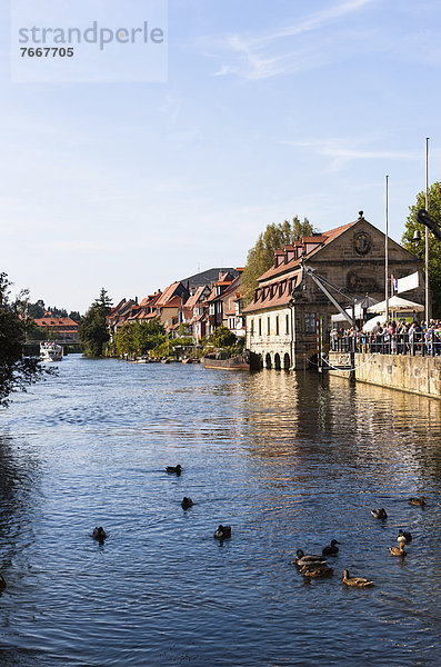 über klein Fluss Ansicht Bamberg