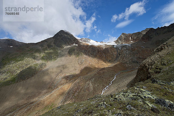 Ötztaler Urkund  Wildspitze  Rofenkar-Ferner  vom Wilden Mannle aus  Ötztaler Alpen  Tirol  Österreich  Europa