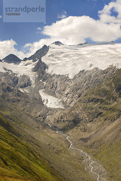 Scheibenkogel und Rotmooskogel  Rotmoosferner und Wasserfallferner  Talschluss vom Rotmoostal  Ötztaler Alpen  Tirol  Österreich  Europa