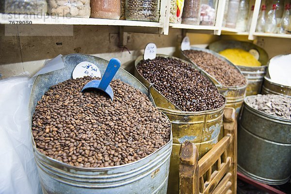 Kaffeebohne  Nordafrika  Kaffee  verkaufen  Bohne  Marrakesch  Afrika  Marokko