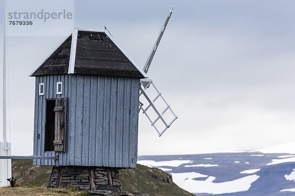 Windmill on Vigur Island  Iceland  Polar Regions