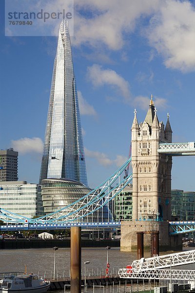 Die Scherbe und Turmbrücke  London  England  Großbritannien  Europa