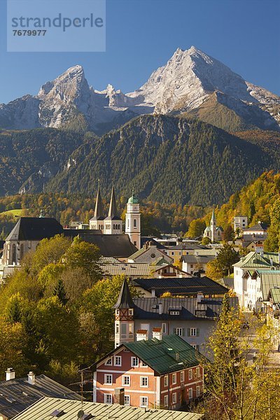 Europa  Berg  Hintergrund  Herbst  Ansicht  Bayern  Berchtesgaden  Deutschland