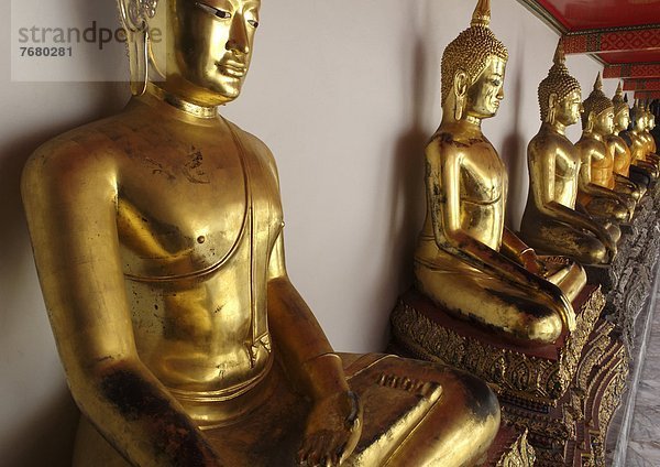 Kreuzgang  Bangkok  Hauptstadt  Behälter  Südostasien  Buddha  Thailand