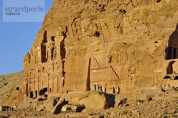 Jordan  Petra archeological site  royal nabatean tombs                                                                                                                                                  