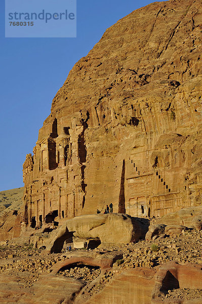 Jordan  Petra archeological site  royal nabatean tombs                                                                                                                                                  