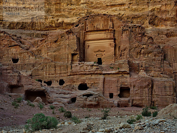 Jordan  Petra archeological site  royal nabatean tombs                                                                                                                                                  
