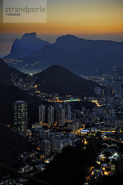 Landschaft Großstadt Seilbahn Brasilien Rio de Janeiro