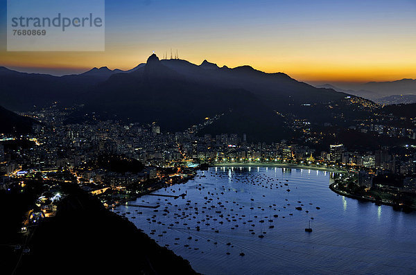 Landschaft Großstadt Seilbahn Brasilien Rio de Janeiro