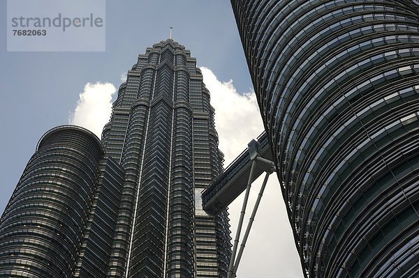 Zwillingstürme der Petronas Twin Towers  Kuala Lumpur  Malaysia  Südostasien  Asien