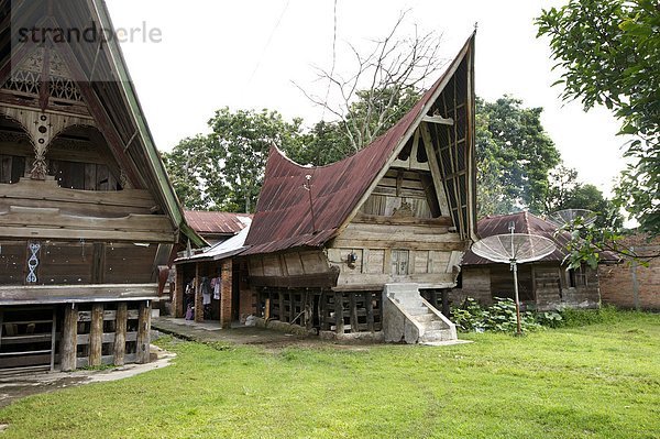 Ländliches Motiv ländliche Motive Gebäude See Dorf Insel Südostasien Volksstamm Stamm Asien Indonesien Sumatra