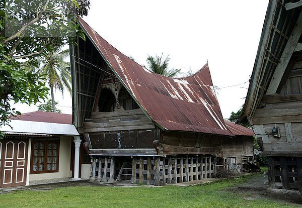 Ländliches Motiv ländliche Motive modern Gebäude See Dorf Insel Vergrößerung Südostasien Volksstamm Stamm Asien Indonesien Sumatra