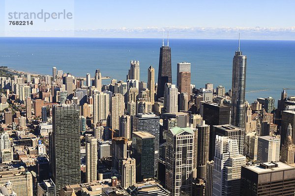 Vereinigte Staaten von Amerika  USA  Skyline  Skylines  Großstadt  See  Nordamerika  Chicago  Illinois  Michigan