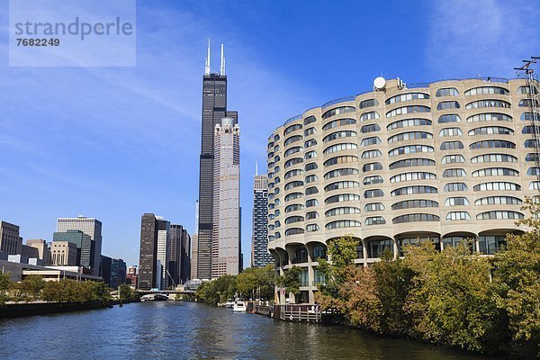 Vereinigte Staaten von Amerika  USA  Fluss  Nordamerika  Sears Tower  Chicago  Illinois