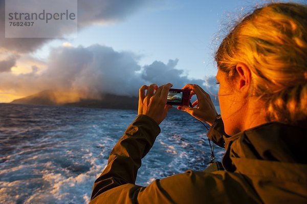 Sonnenaufgang  Tourist  Insel  fotografieren  Pazifischer Ozean  Pazifik  Stiller Ozean  Großer Ozean