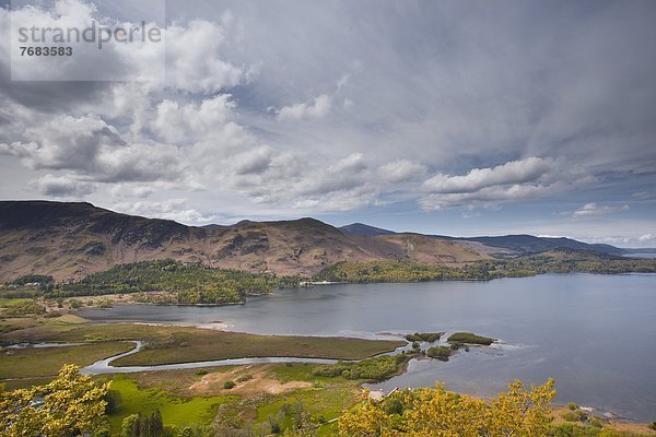 Wasser  Europa  Großbritannien  See  umgeben  Cumbria  Derwent  Ortsteil  England