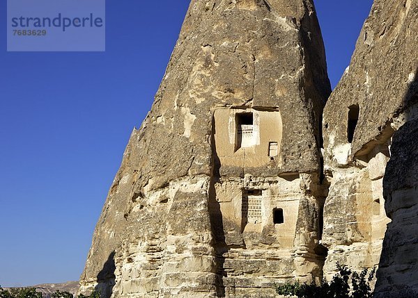 nahe Felsbrocken Anordnung Schornstein Anatolien Kappadokien Eurasien Fee Türkei