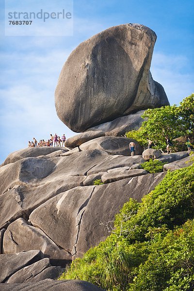 Felsbrocken  Strand  Anordnung  Südostasien  Asien  Phuket  Thailand