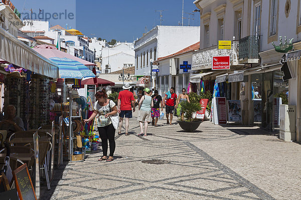 Europa Albufeira Algarve Portugal Einkaufsstraße