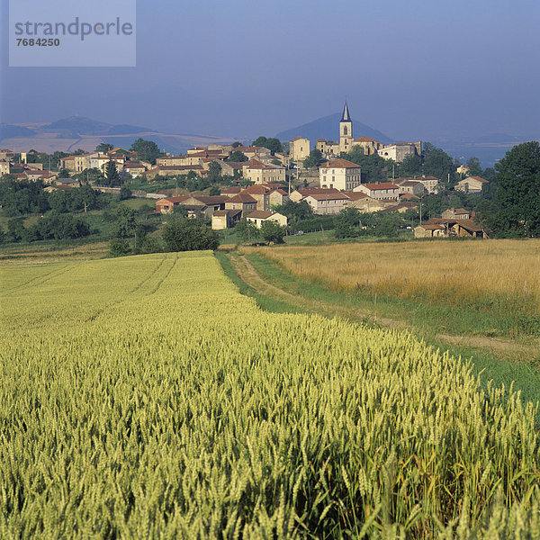 Frankreich Europa Landschaft Landwirtschaft Natur Dorf Region In Nordamerika Auvergne