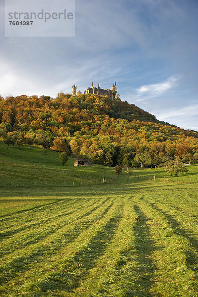 Burg Hohenzollern  Hechingen  Schwäbische Alb  Baden-Württemberg  Deutschland  Europa