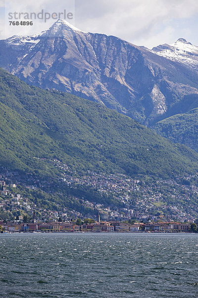 Ascona  Blick von den Brissago-Inseln  Lago Maggiore  Tessin  Schweiz  Europa