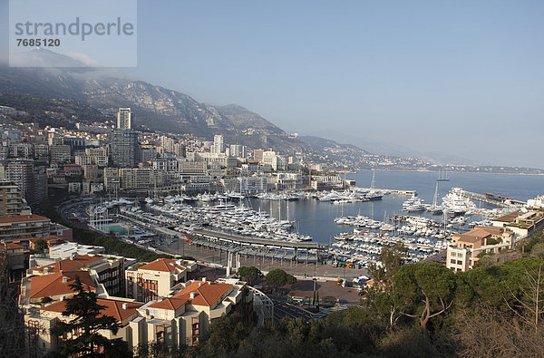 Hafen Europa über Ansicht Cote d Azur Mittelmeer Monte Carlo