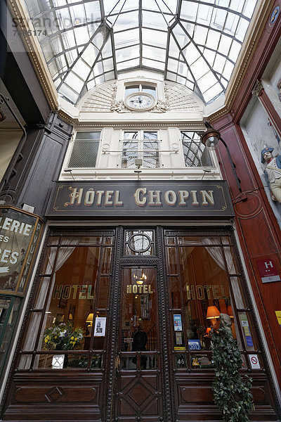 Hotel Chopin von 1846  historische Ladenpassage  Passage Jouffroy  Grands Boulevards