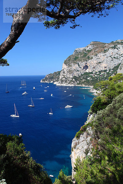 Jachthafen Berg Bucht Kampanien Capri Italien