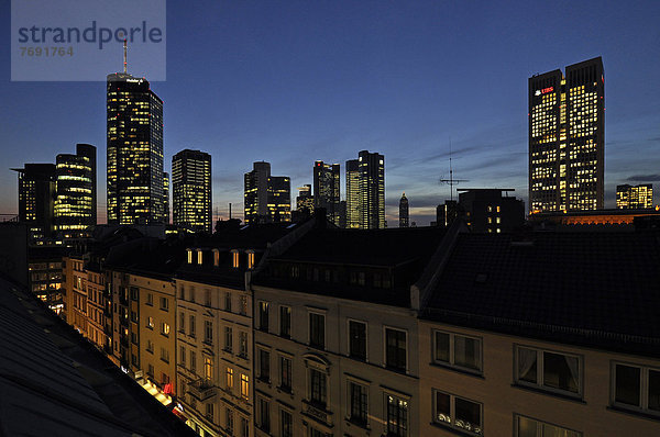 Skyline  Frankfurt am Main  Hessen  Deutschland  Europa