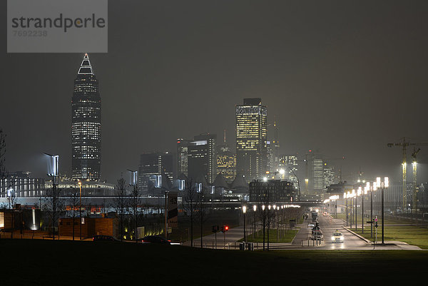 Skyline  Frankfurt am Main  Hessen  Deutschland  Europa