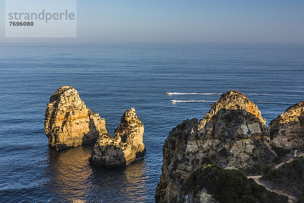 Felsklippen  Ponta da Piedade  Lagos  Algarve  Portugal  Europa  Atlantik