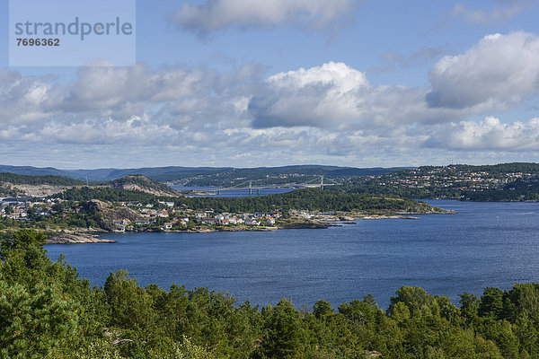 Aussicht von der Insel Odderøya auf Kristiansand