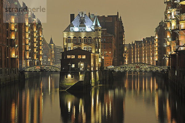 Wasserschloss  Speicherstadt  Hamburg  Deutschland  Europa