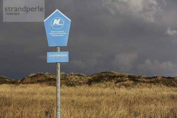 'Schild ''Nationalpark Niedersächsisches Wattenmeer'''
