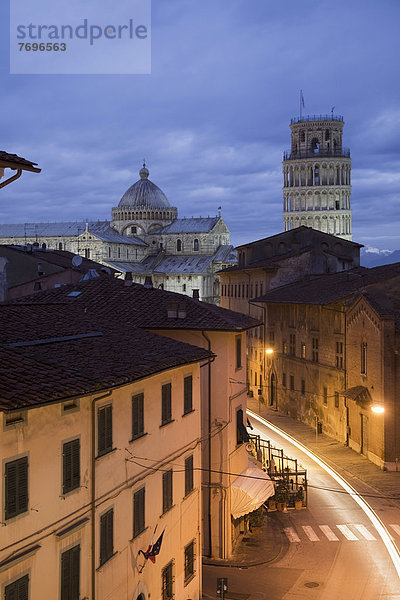 angelehnt Kathedrale Kirchturm Pisa
