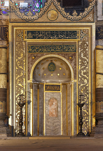 Mihrab in der Apsis  muslimische Gebetsnische  Hagia Sophia