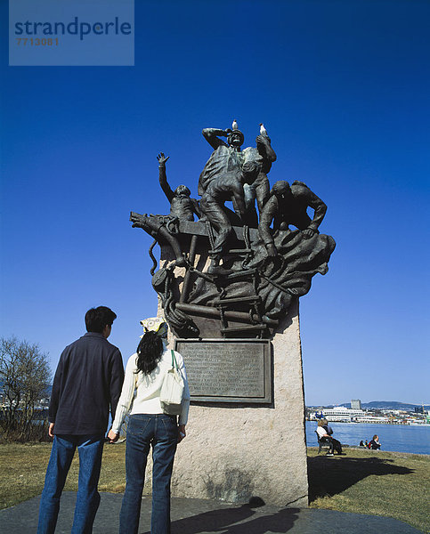 hoch  oben  sehen  Statue  jung  Halbinsel