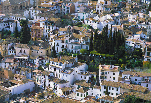 Ansicht  Erhöhte Ansicht  Aufsicht  heben  Alhambra  Granada