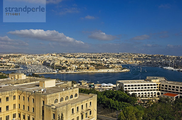 Valletta  Hauptstadt  Ansicht  Luftbild  Fernsehantenne