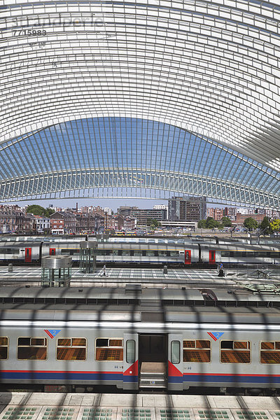 Modern liege-guillemins railway station  liege belgium