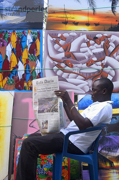Verkäufer  streichen  streicht  streichend  anstreichen  anstreichend  Zeitung  vorlesen