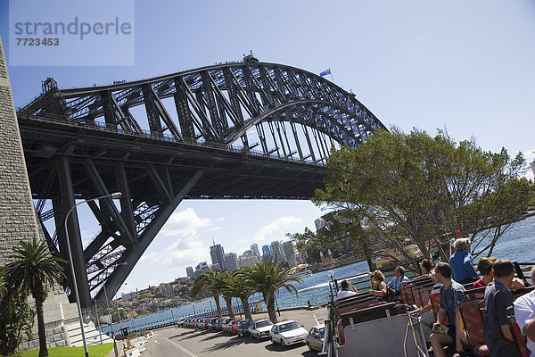 nahe  Hafen  Tourist  Brücke  Omnibus  Australien  New South Wales  Sydney