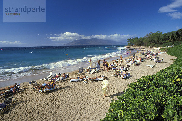 Fröhlichkeit  Tourist  Sand  Hawaii  Maui  Sonne