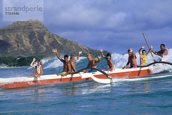 Fröhlichkeit Hintergrund Diamant Spaß Hawaii Oahu Waikiki
