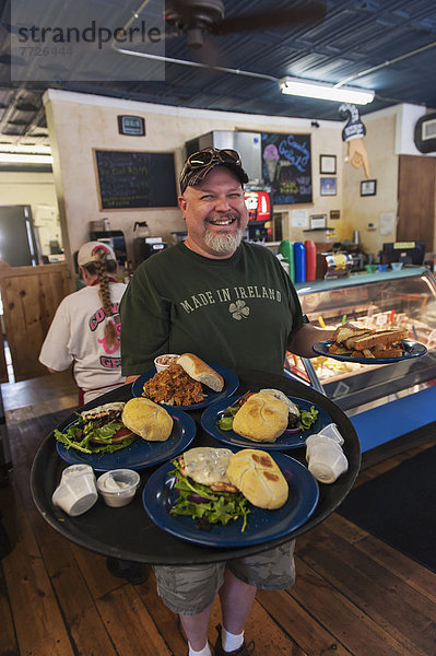 Vereinigte Staaten von Amerika  USA  geben  Restaurant  Vielfalt  Inhaber  Sandwich  Hamburger  Amarillo  Cowboy  selbstgemacht  Route 66